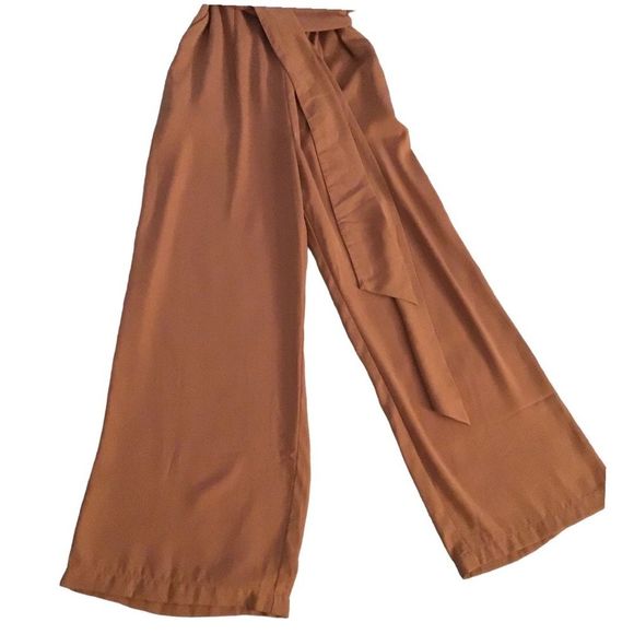 A NEW DAY Jumpsuit Deep Blush Sleeveless Elastic Waist Tie Belt Slip On SZ S NWT - Picture 10 of 10